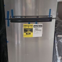 New Whirlpool - 16.3 Cu. Ft. Top-Freezer Refrigerator - Stainless Steel