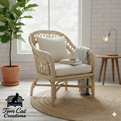Modern Rattan Accent Chair