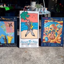 Clearwater Jazz Holiday Prints On Black Hardboard