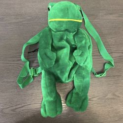 Plush Frog Backpack