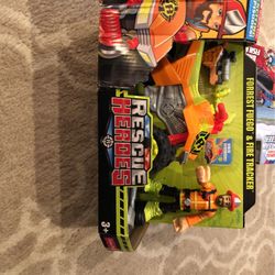 Rescue heroes. Forest Fuego and fire tracker