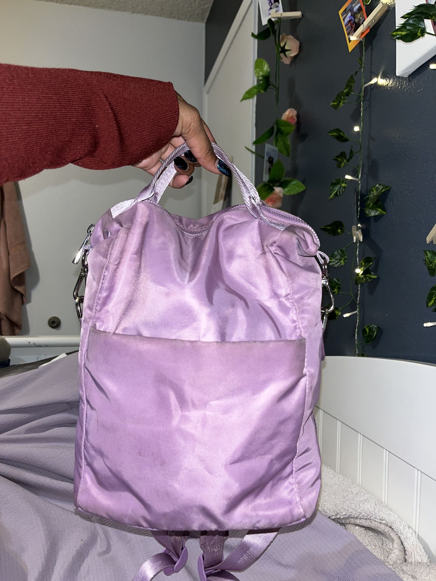 Solid Purple Mini Backpack 