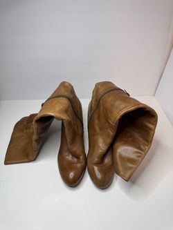 Nine West Brown Leather Knee High Boots Womens Size 9.5M