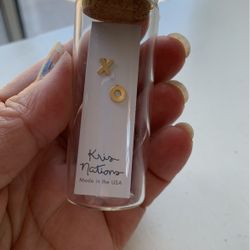 Kris Nations Kiss Hug Earrings In Glass Tube 