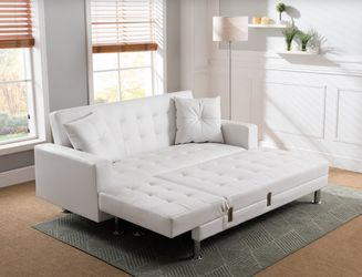 Tufted Reversible Sectional Sofa Bed