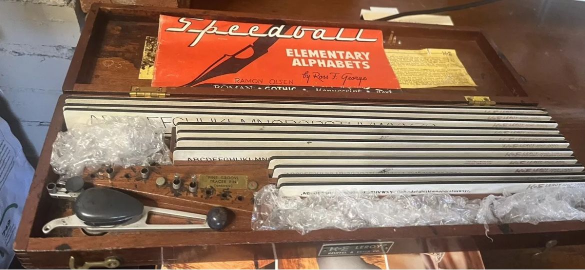 1950 K&E Leroy Vintage Drafting Set Nearly Complete