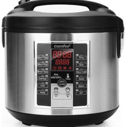 COMFEE' Rice Cooker, Slow Cooker, Steamer, Stewpot, Sauté All in One (12 Digital Cooking Programs) Multi Cooker (5.2Qt ) Large Capacity. 24 Hours Pre