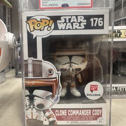 Funko Pop Star Wars Clone Commander Cody #176 PSA graded NM-MT+ 8.5