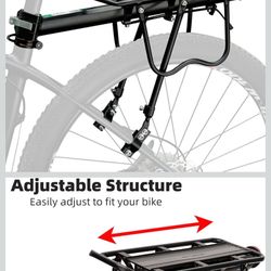ROCKBROS Bike Cargo Rack Rear Bike Rack Quick Release 165lbs Capacity