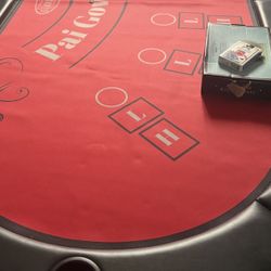 New Poker Table W/lights And Covers 