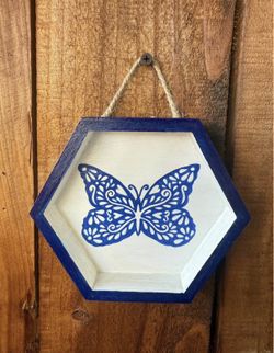 Blue Butterfly Painting