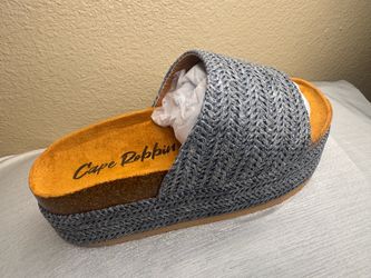 Cape Robbin Woven Platform Slide Sandal