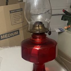  Antique Hurricane Lamp  18 Inches High.  Pick Up Only