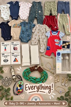 Baby Clothing, Jewelry & Accessories Bundle Lot