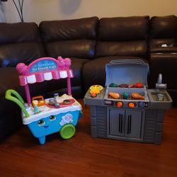 LITTLE TIKES BBQ 🍖 GRILL AND ICE CREAM 🍦 CART 🍨