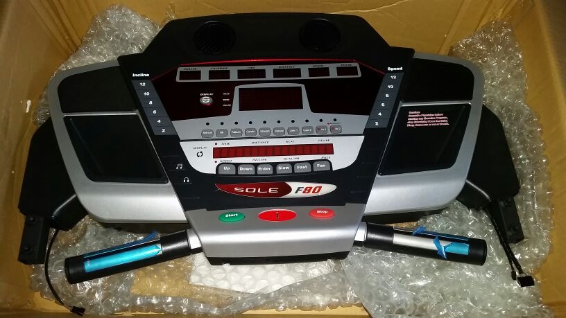 Treadmill console