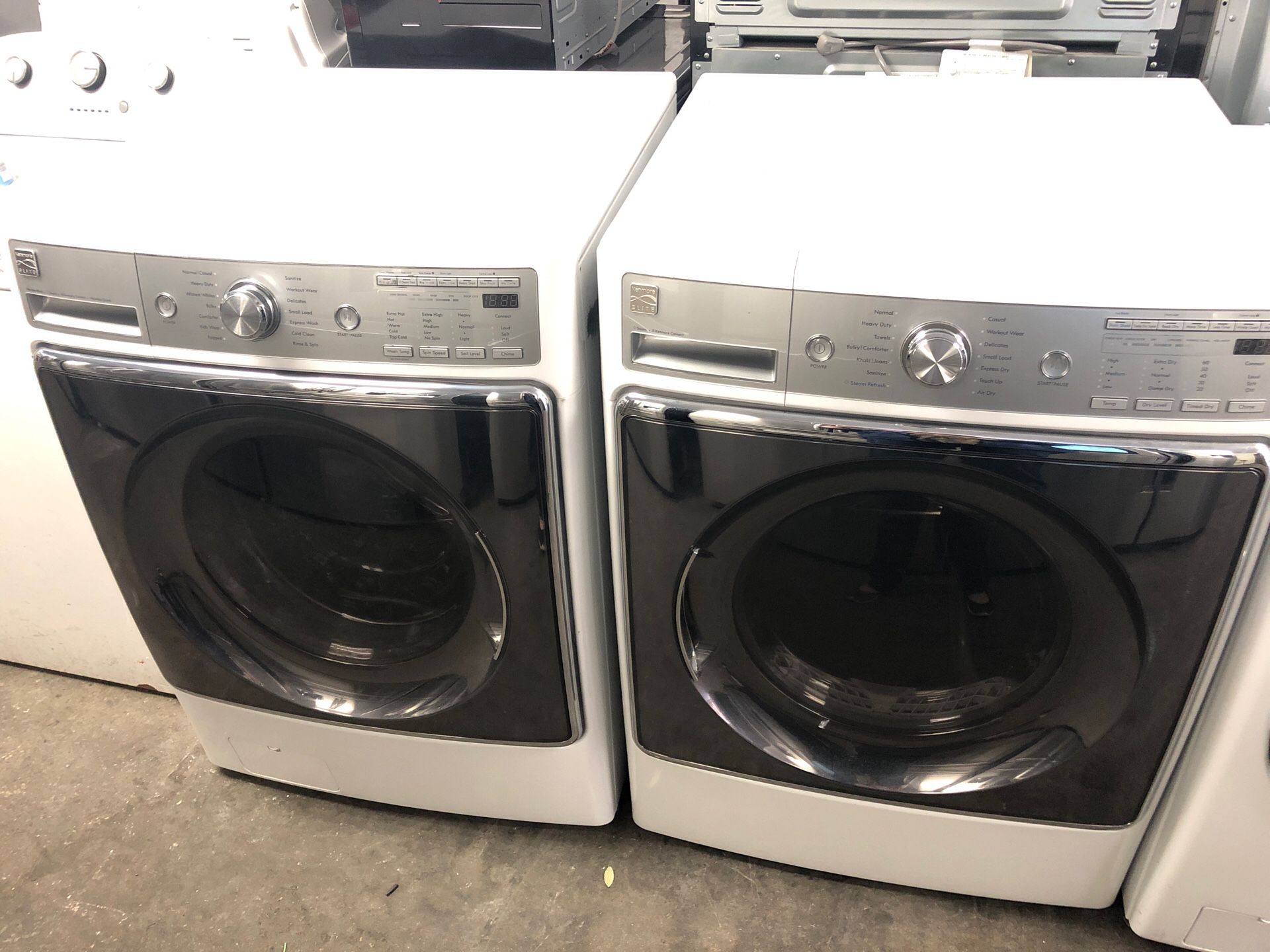 Kenmore electric front loaders washer and dryer