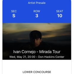 Ivan Cornejo Ticket-El Paso,TX