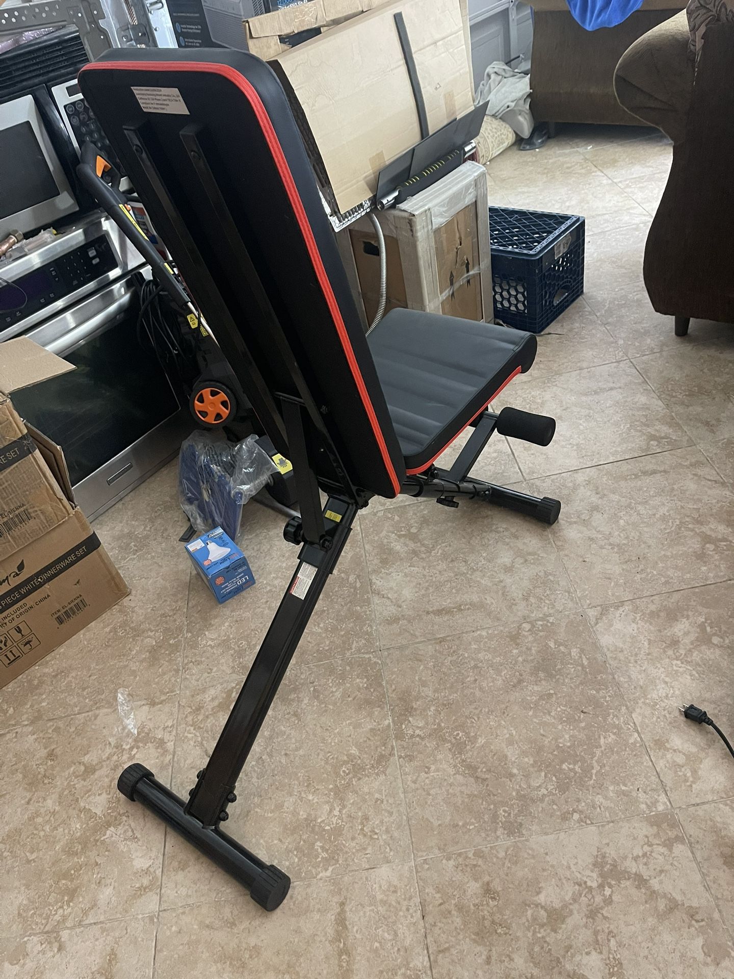 Adjustable Bench And Dumbbell Weights