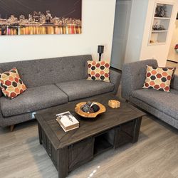 JOYBIRD HUGHES SOFA AND HUGHES SINGLE ARM CHAISE