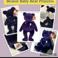 New Beanie Baby Bear Princess Diana Collectible