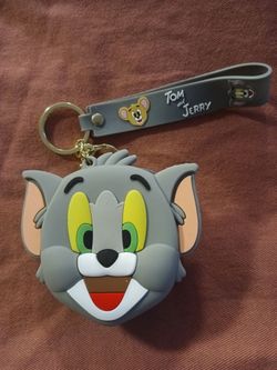 Tom & Jerry Coin Purse Keychain with Wrist Strap