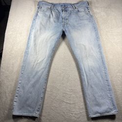 Levi's 501 Jeans Men 40x31 Blue Premium Straight Leg Button Fly Denim #2744