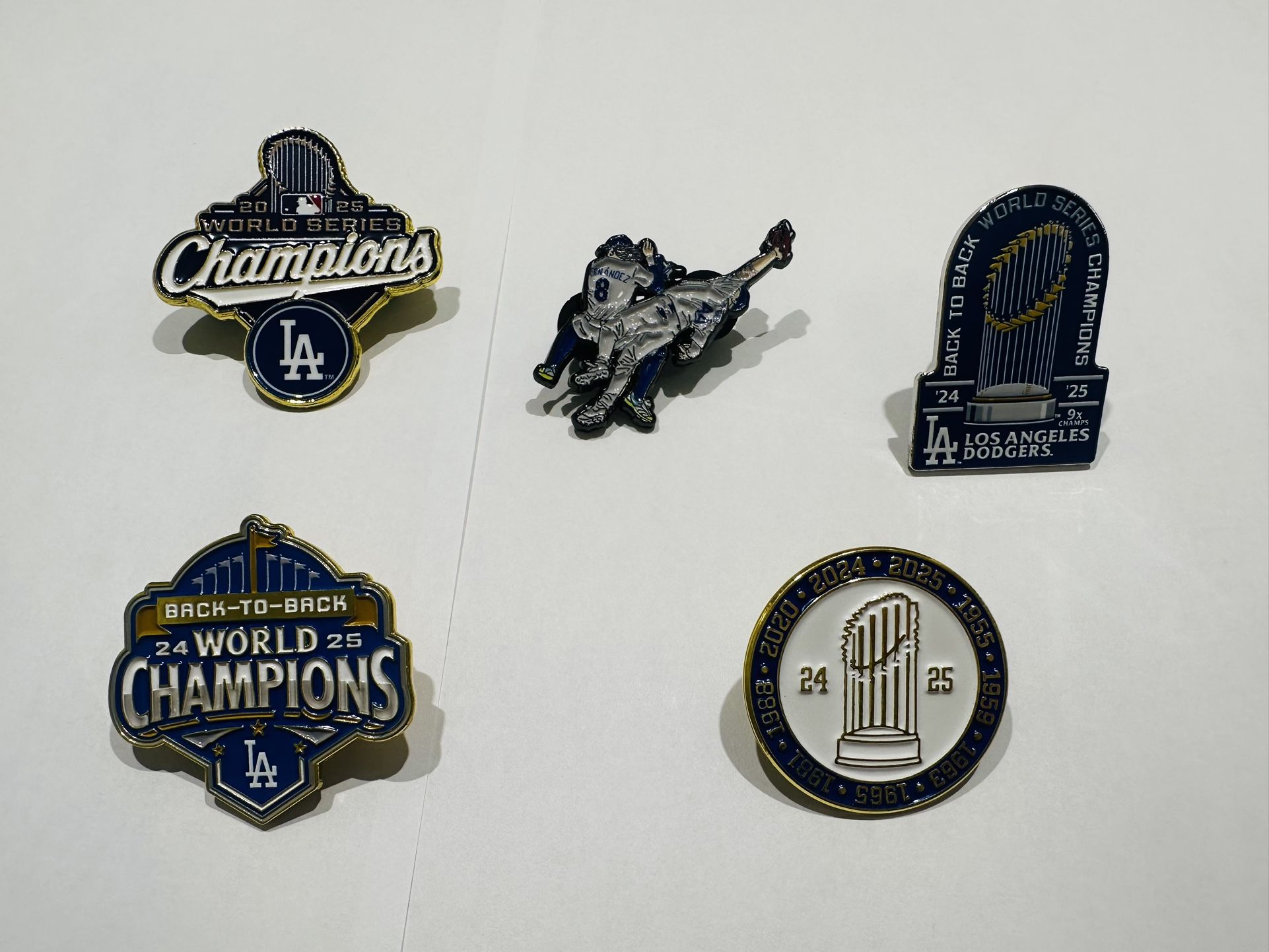 DODGERS WORLD SERIES PINS
