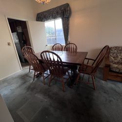 Free dining table with 6 chairs