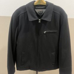 Levi's Black Wool-Blend Zip-Up Pea Coat, Men Size M