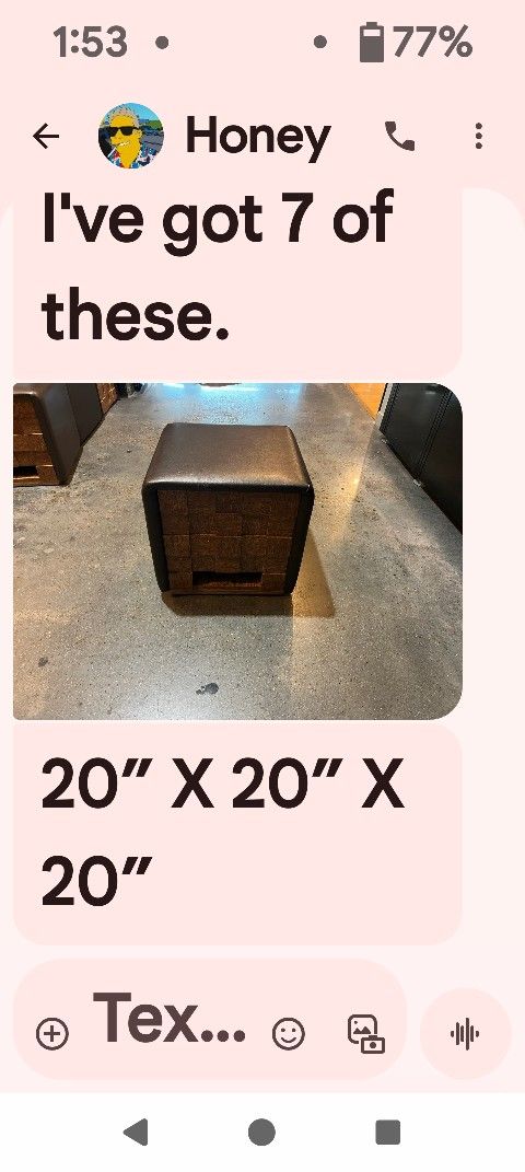 Foot Stools (6 of Them) $20 /Each.