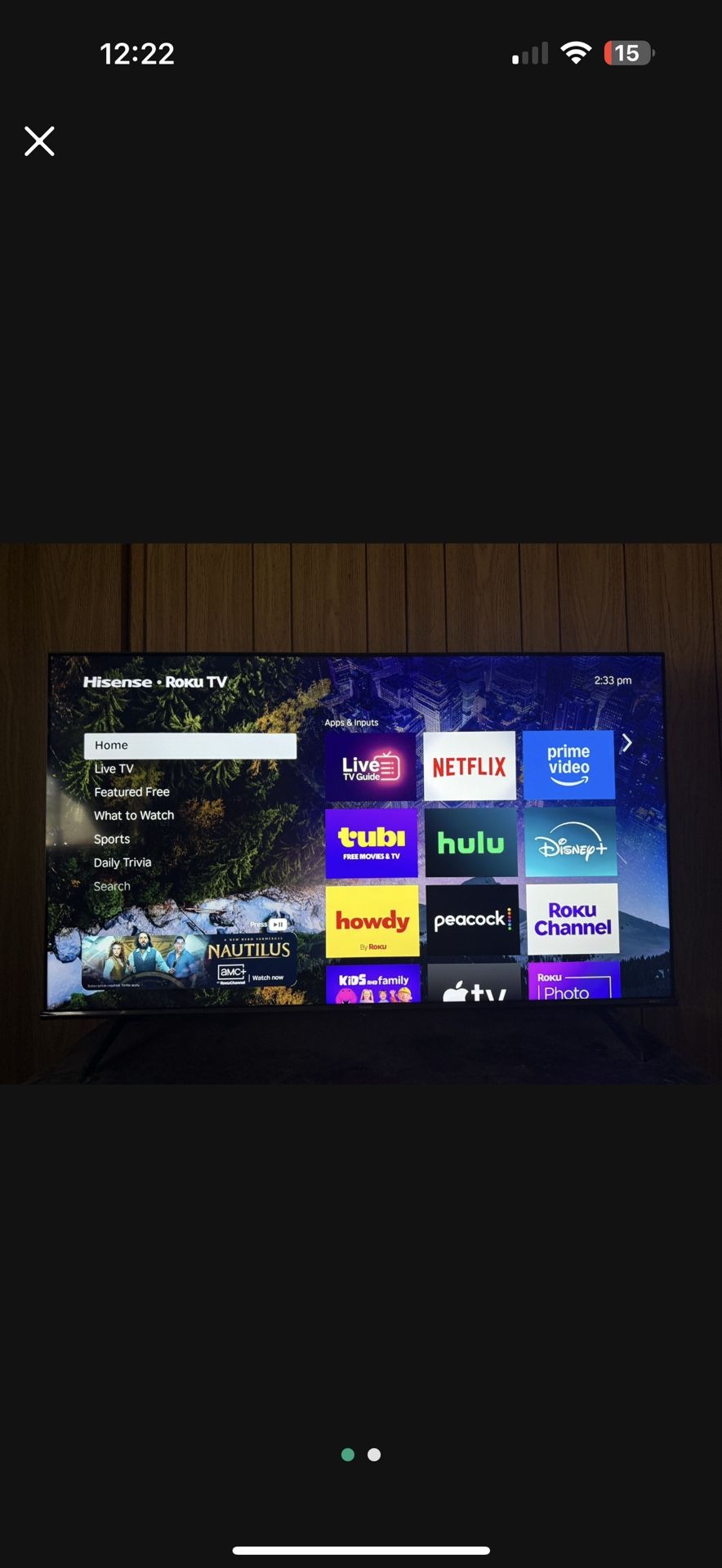 Hisense Roku Tv 50”