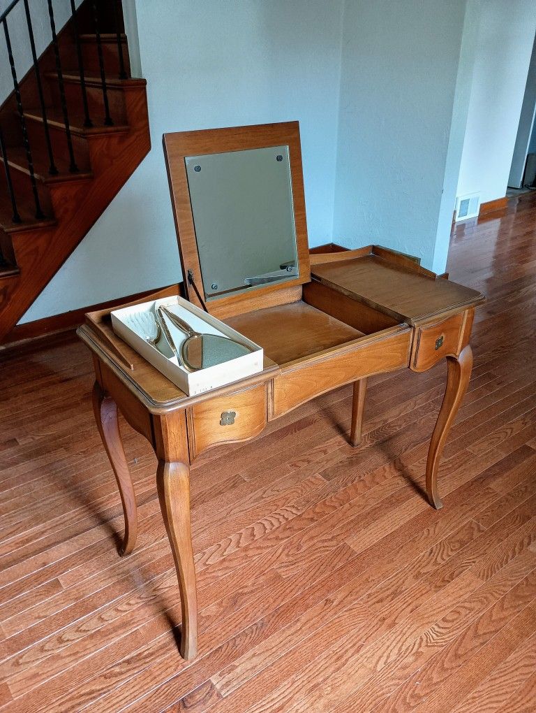 Vintage Mid Century Drexel Pop Up Mirror Vanity
