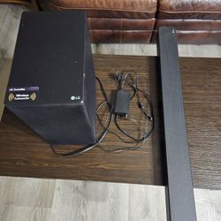 LG Wireless Soundbar and Subwoofer