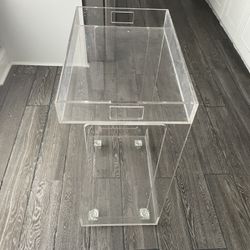 Lucite Bar Cart. 18 Inch Wide X3ftvhigh 