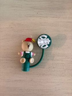 Starbucks Bear Silicone Straw Topper