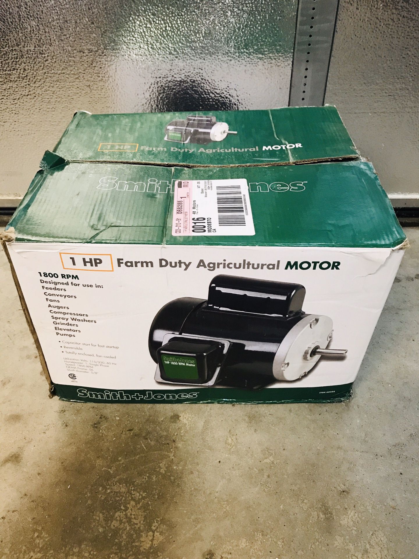 1 HP Agricultural Farm Duty Electric Motor