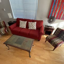 Red Sofa Bed 