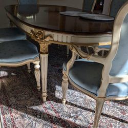 Antique dining Table And Hutch Set 