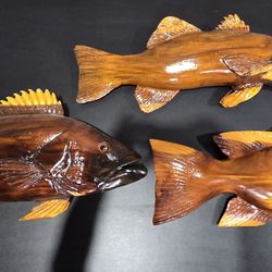 Wood Fish Mounts / Sculptures 