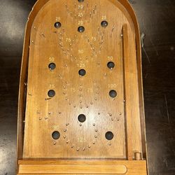 Vintage Wooden Bagatelle Pinball Game - Pinballs Not Included