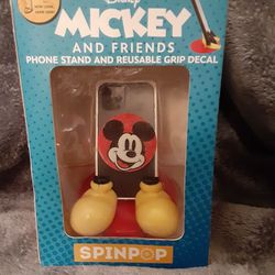 SpinPop Disney Cell Phone Stand and Pop Grip Holder Decal Sticker, Mickey Mouse

