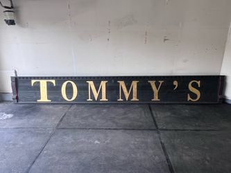 16’ Solid Wood custom sign -Tommy’s