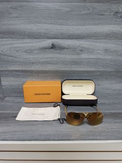 Louis Vuitton gold mirrored nano Monogram z0896w drive Sunglasses