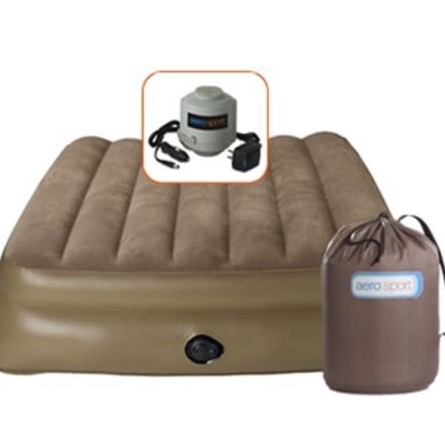 NEW AeroBed All-Terrain Raised Queen Air Mattress IN Box w/ car charger or cordless pump