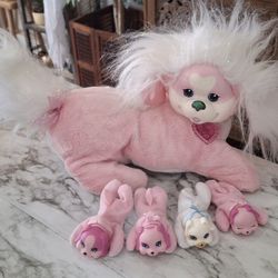 PUPPY SURPRISE 2014 Pink plush toy dog with 4 puppies 