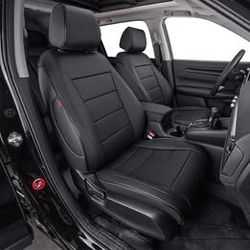 EKR Full Set Car Seat Covers for 2023–2026 Honda CR-V – Black Leatherette