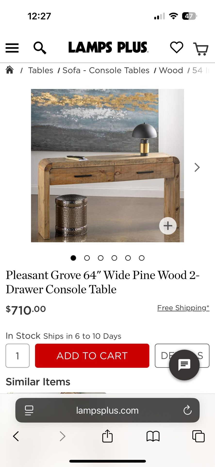 Arched Console Table
