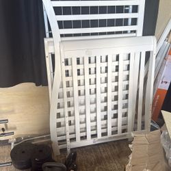 White Full Size Crib 