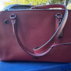 Coach Brooklyn Carryall 34 red